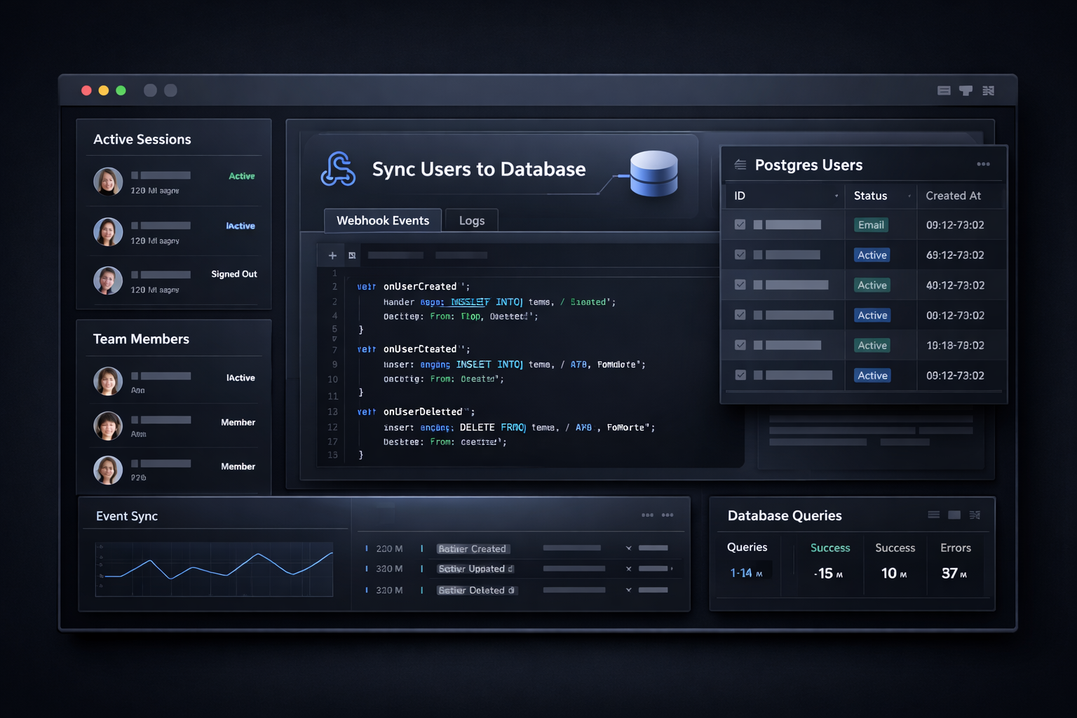 Clerk webhook → sync users to DB