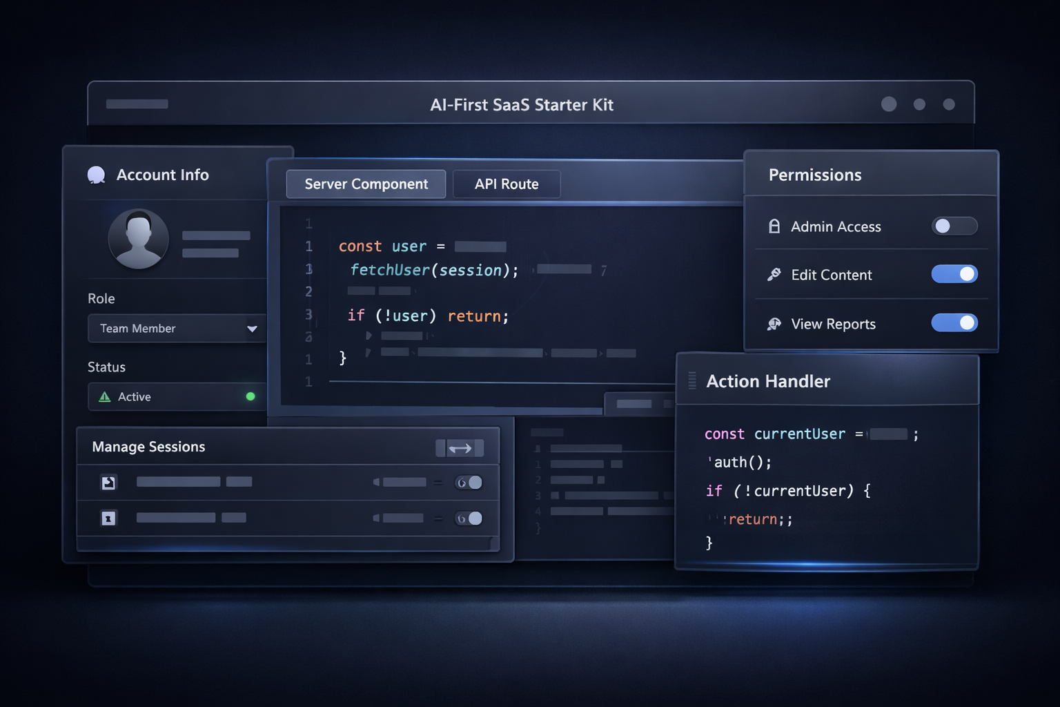 Protect server components + API routes