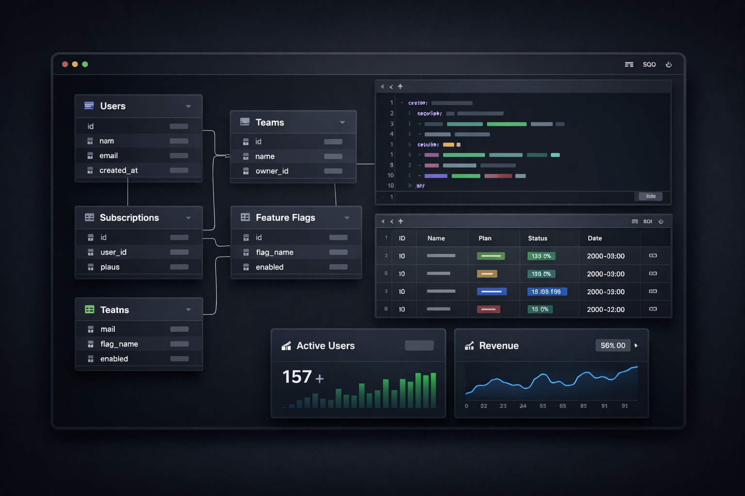 Full SaaS database schema