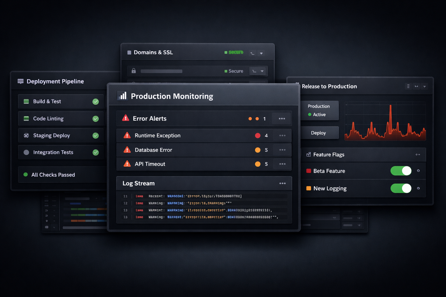 Error monitoring + logging setup