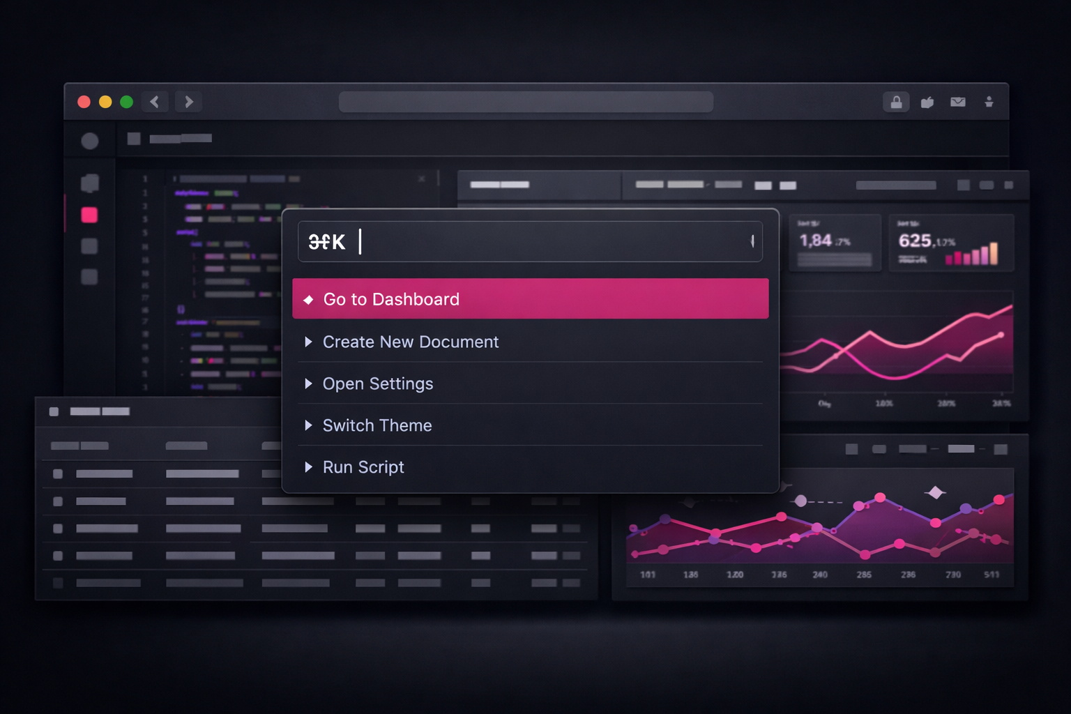 Command palette (⌘K)